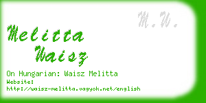 melitta waisz business card
